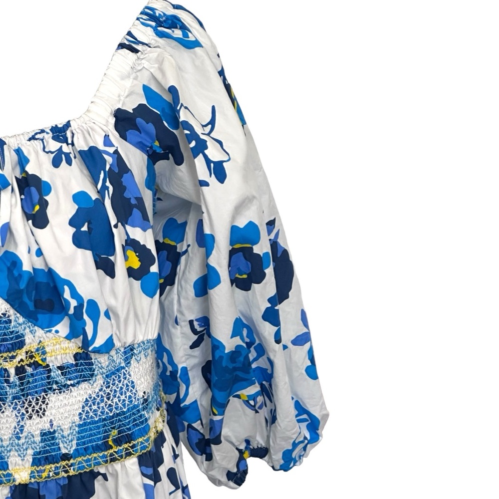 Plenty by Tracy Reese Size XL‎ Off-The-Shoulder Puff-Sleeve Smocked Dress - Picture 3 of 10